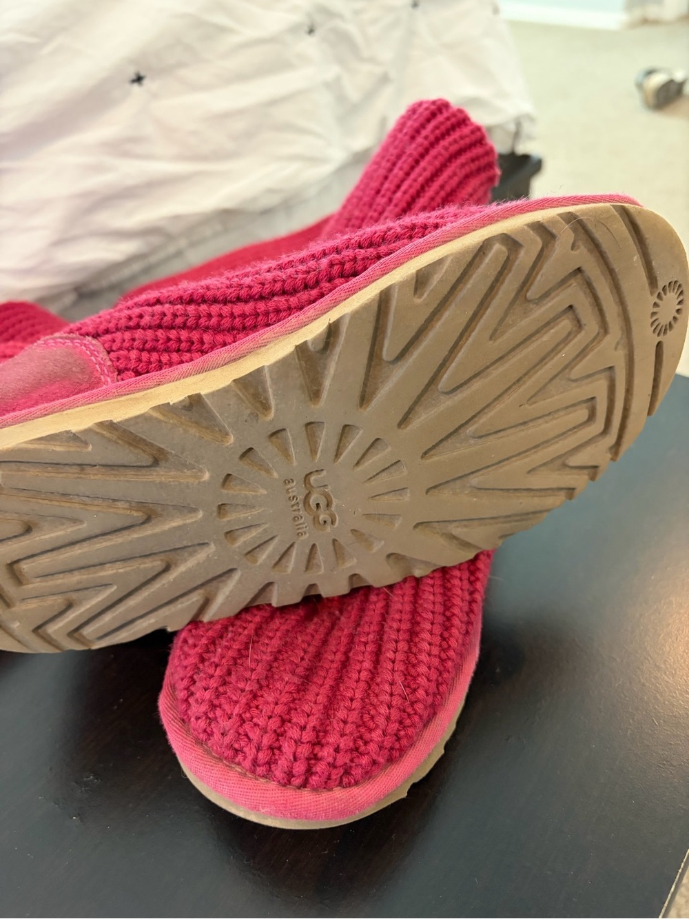 UGG Raspberry Knit Cuff Ankle Boots - Picture 2 of 4
